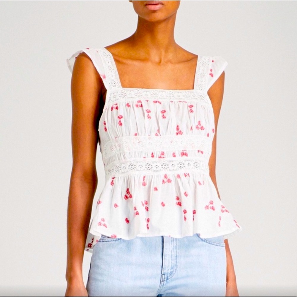 Free People white peplum top